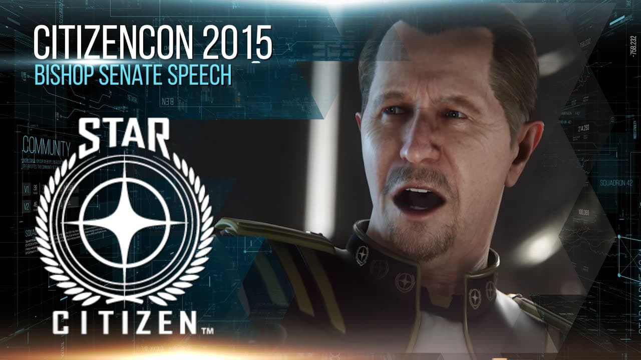 Squadron 42: Bishop Senate Speech — official 2015 cinematic on YouTube